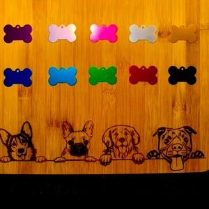 Dog Bone Personalized Pet Tag 1 Side
